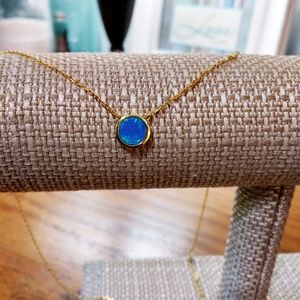 Brilliant Blue Opal Necklace by Cali Blue